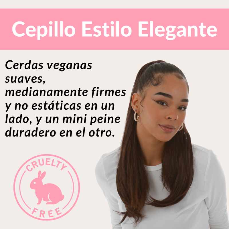 Cepillo Doble Acción para Baby Hairs y Detalles - Rosa