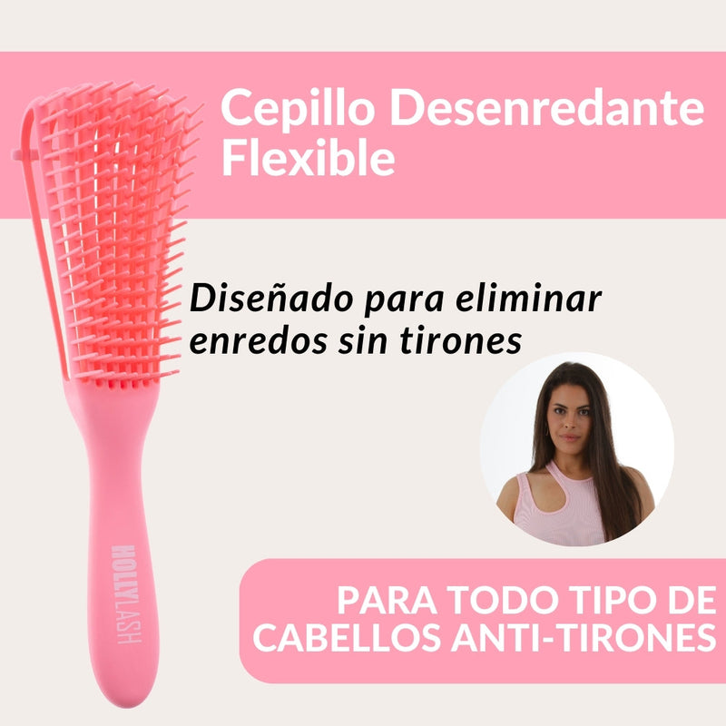 Cepillo Desenredante Flexible - Rosa