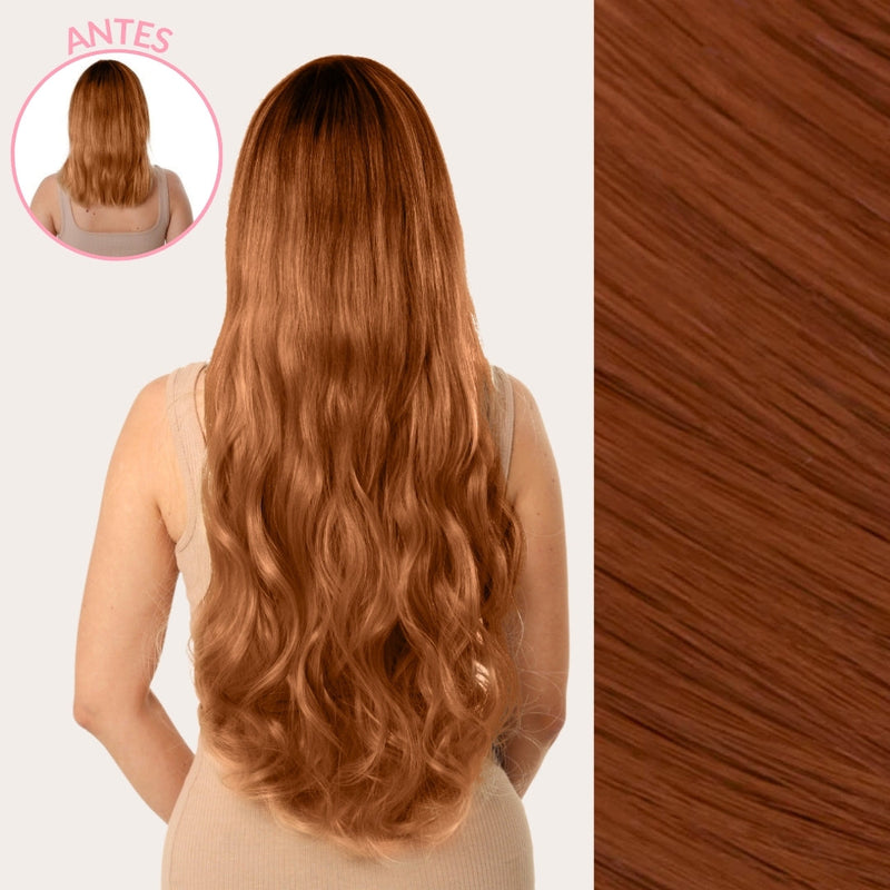 Extensiones Onduladas Con Hilo Invisible y clips 50cm